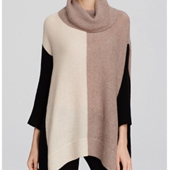 NEW 360 Cashmere Zorana Earthy Color block Oversized Sweater Med - Picture 2 of 10